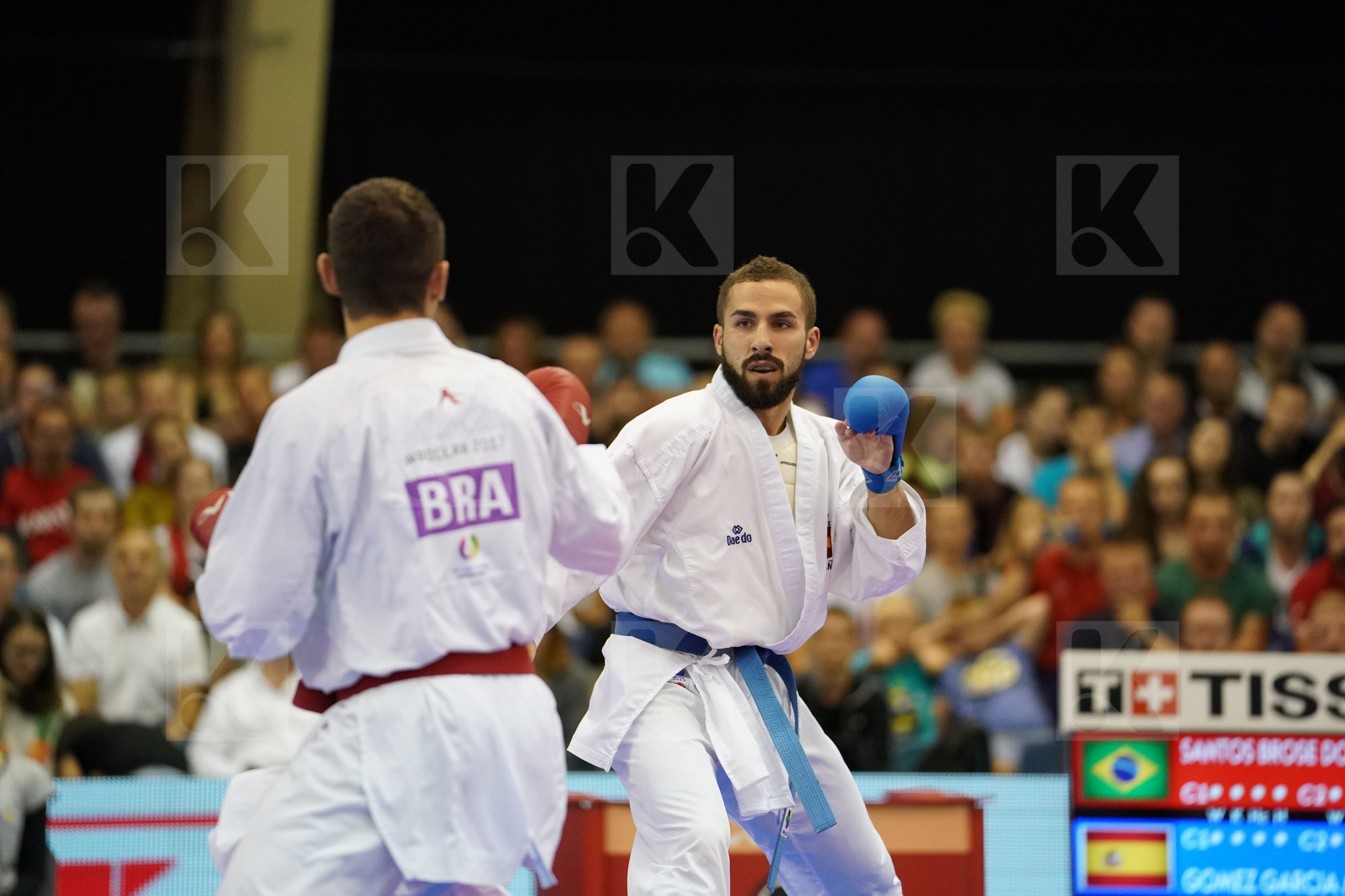 Brazil bronze match Gomez Garcia Matias Male Kumite -60kg Santos Brose Douglas Spain